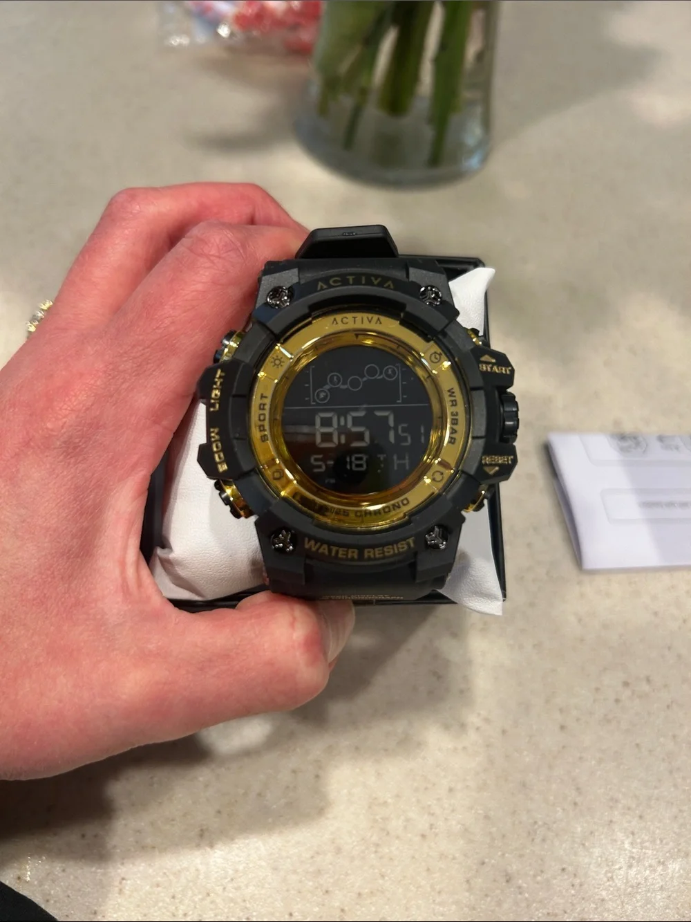 Activa X Invicta Digital Men's Watch - 50mm, Black (AIC-ACW8082-005)